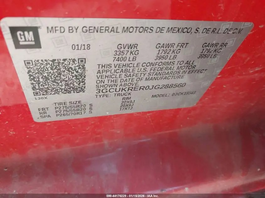 2018 CHEVROLET SILVERADO 1500 1LT