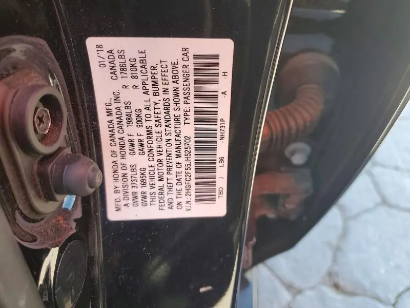 2018 HONDA CIVIC LX  