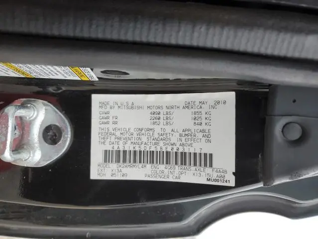 2011 MITSUBISHI ECLIPSE GS SPORT  