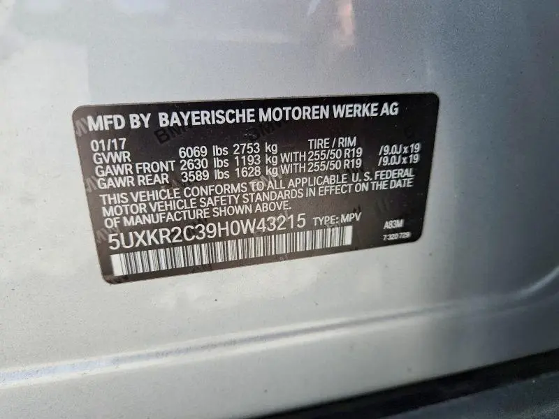 2017 BMW X5 SDRIVE35I  