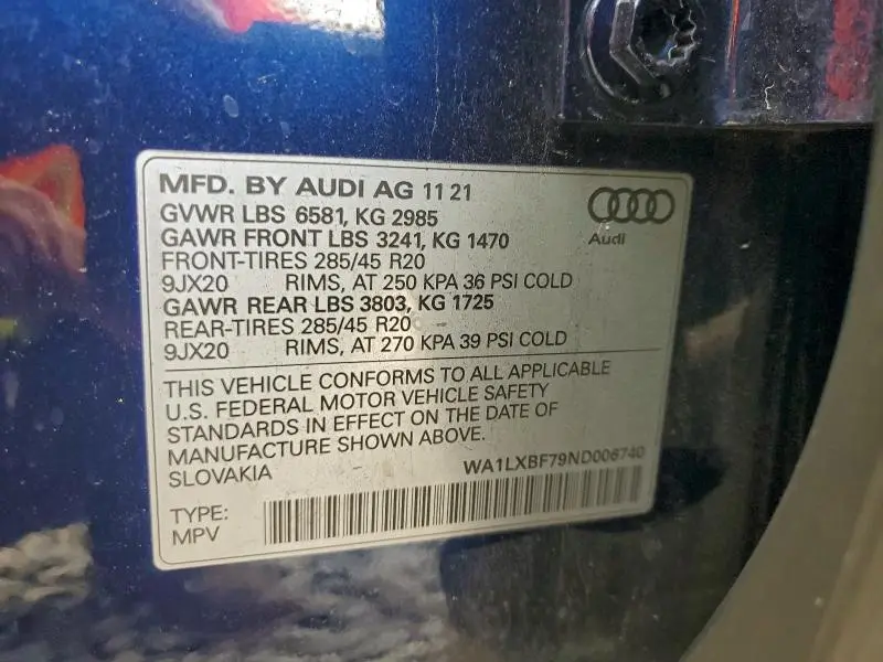 2022 AUDI Q7 PREMIUM PLUS  