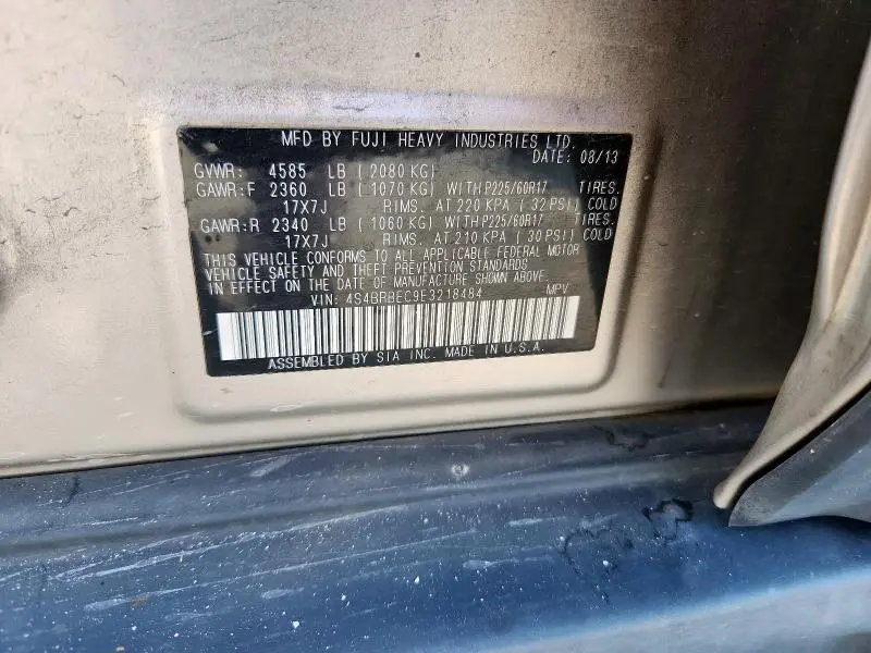 2014 SUBARU OUTBACK 2.5I PREMIUM  