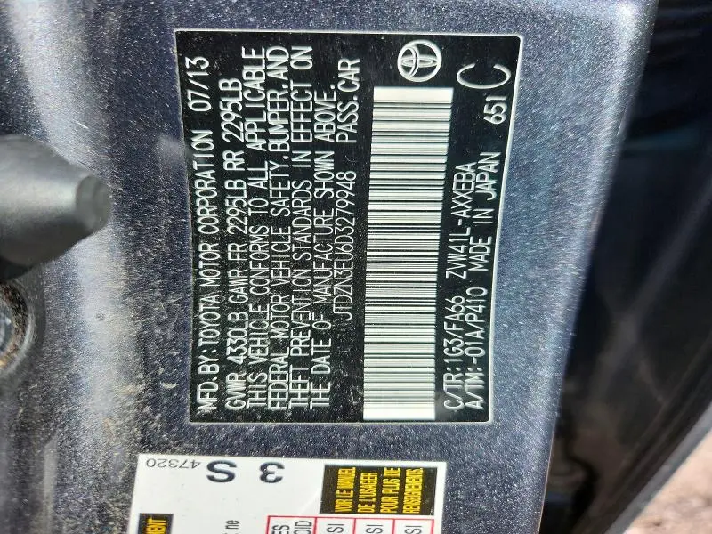 2013 TOYOTA PRIUS V THREE  