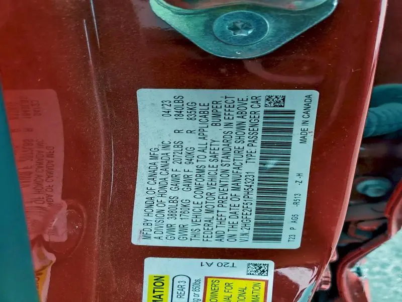 2023 HONDA CIVIC SPORT  