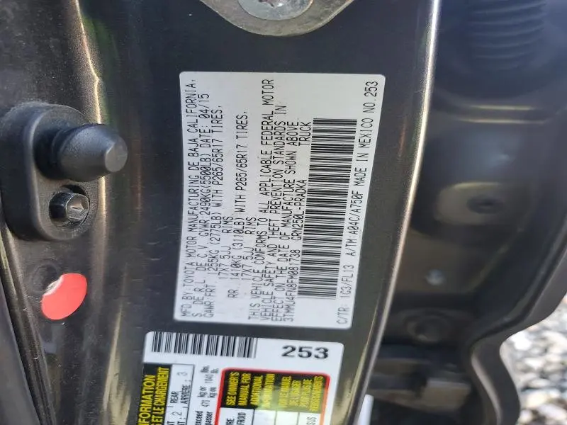 2015 TOYOTA TACOMA V6  