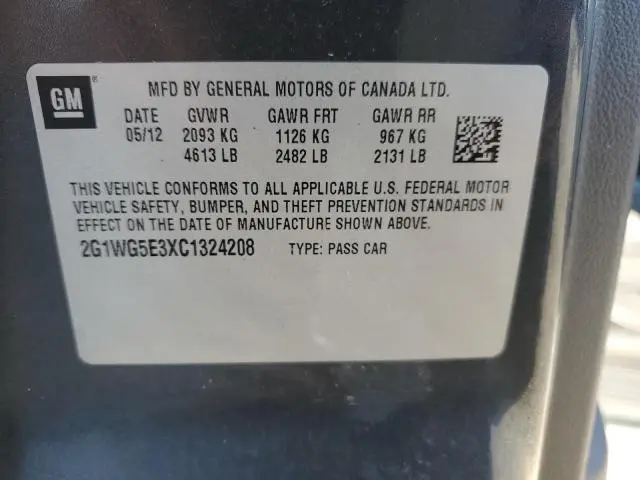 2012 CHEVROLET IMPALA LT  