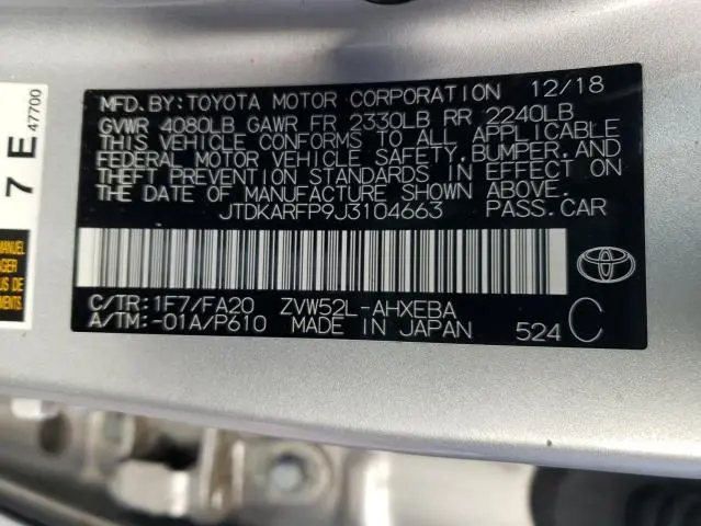 2018 TOYOTA PRIUS PRIME 