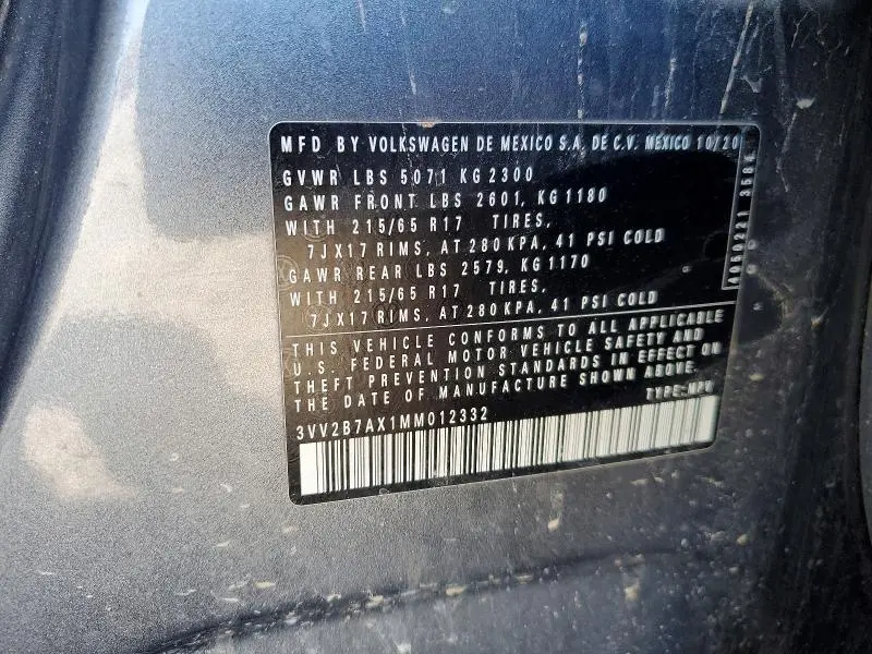 2021 VOLKSWAGEN TIGUAN SE  