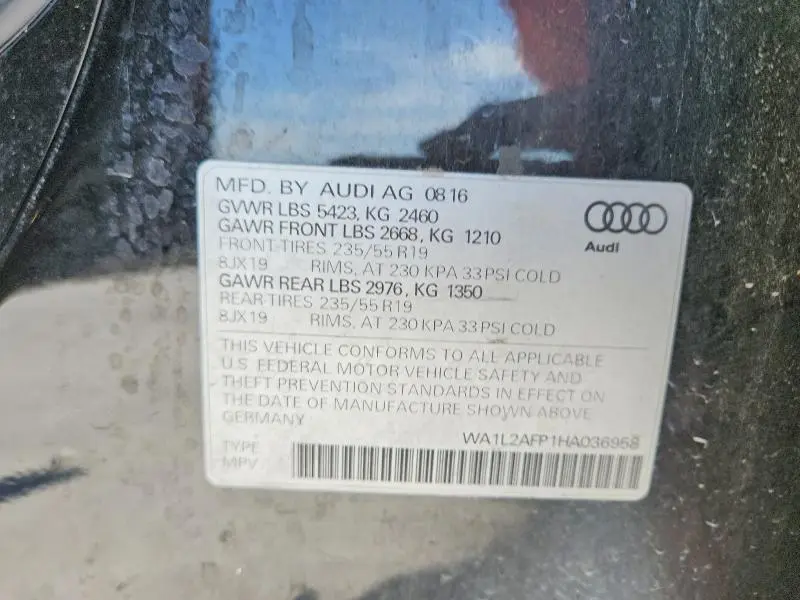 2017 AUDI Q5 PREMIUM PLUS  