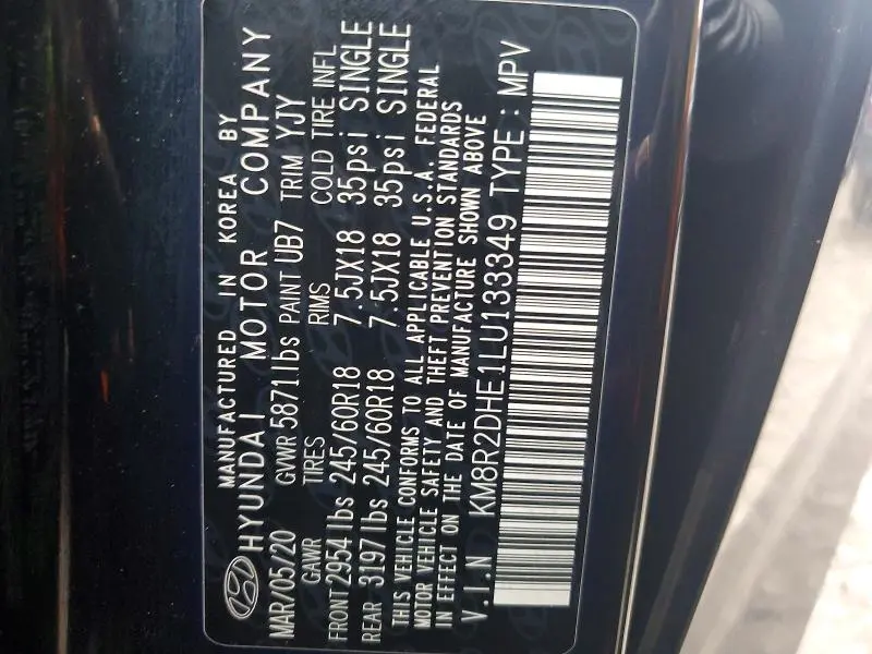 2020 HYUNDAI PALISADE SEL  