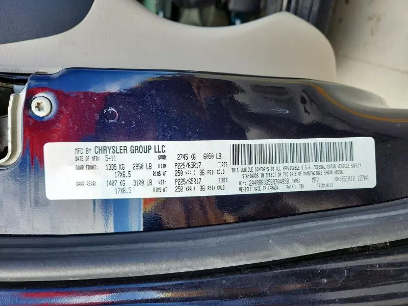 2011 CHRYSLER TOWN & COUNTRY TOURING L  