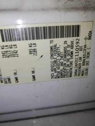 2012 NISSAN ALTIMA BASE  