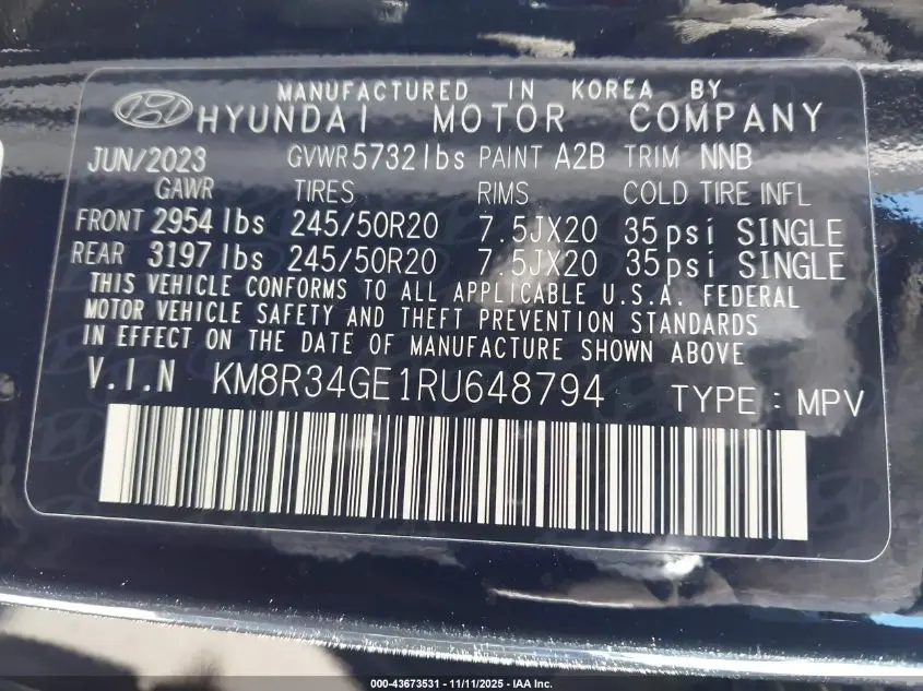 2024 HYUNDAI PALISADE XRT