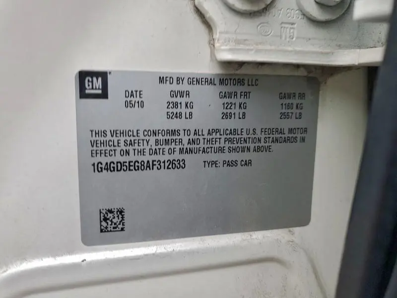 2010 BUICK LACROSSE CXL  