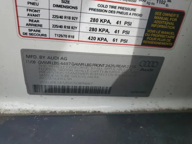 2010 AUDI A3 PREMIUM PLUS  