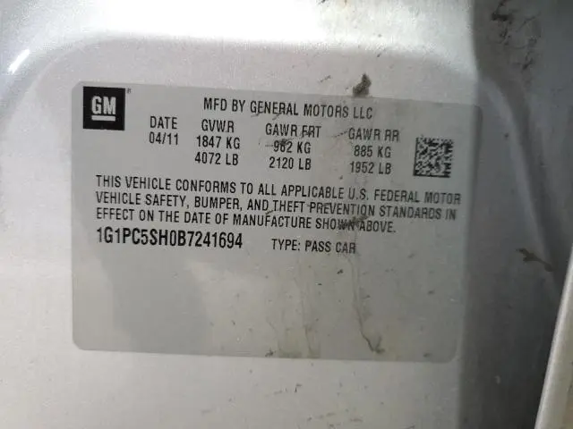 2011 CHEVROLET CRUZE LS  