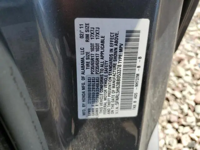 2011 HONDA ODYSSEY EXL  