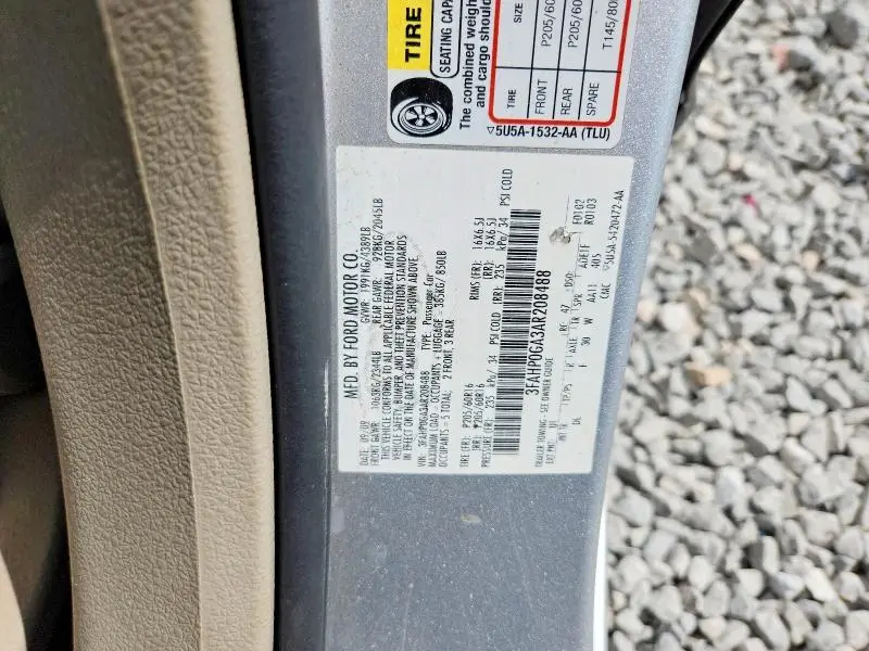 2010 FORD FUSION S  