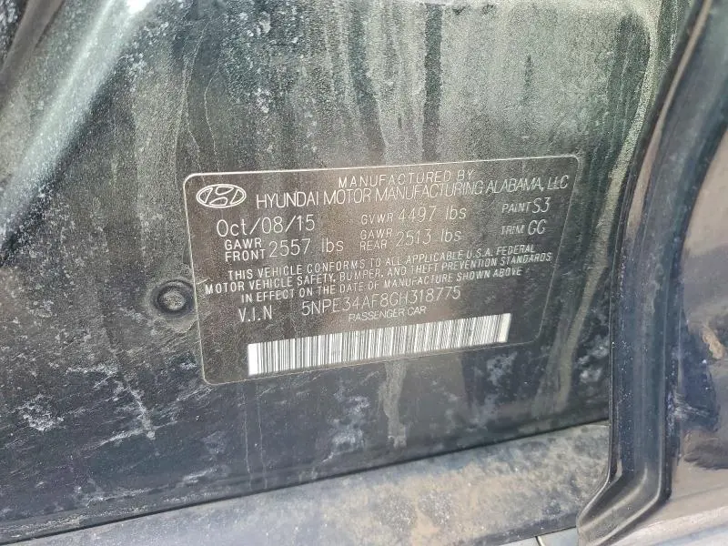 2016 HYUNDAI SONATA SPORT  
