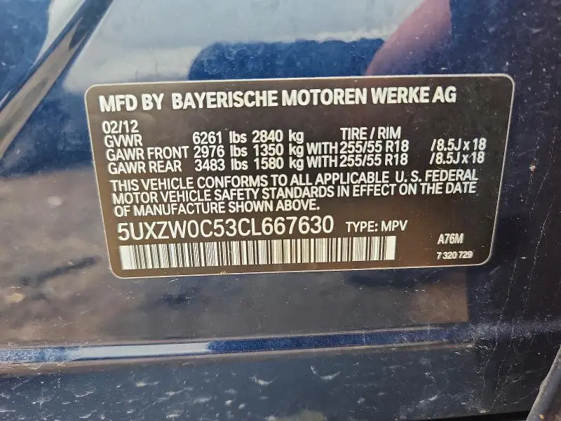 2012 BMW X5 XDRIVE35D  