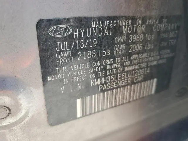 2020 HYUNDAI ELANTRA GT   