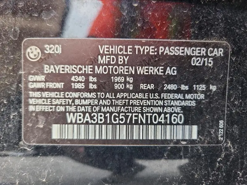2015 BMW 320 I  