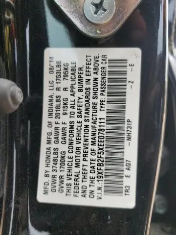 2014 HONDA CIVIC LX  
