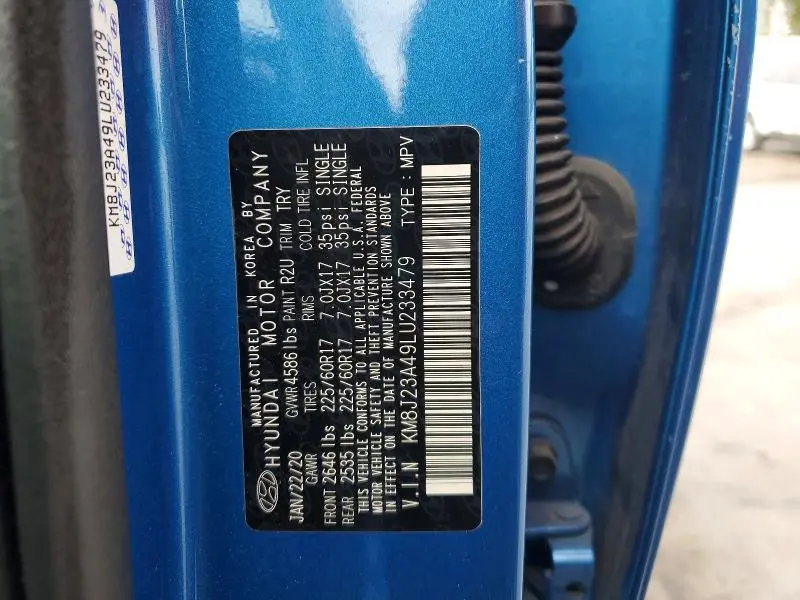 2020 HYUNDAI TUCSON SE  