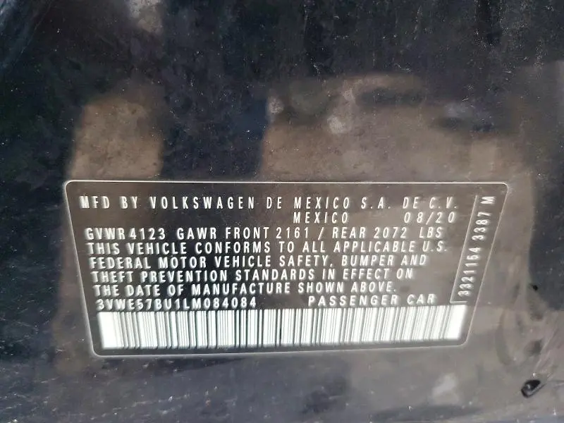 2020 VOLKSWAGEN JETTA SEL  
