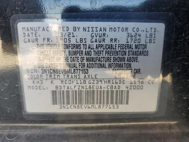 2021 NISSAN VERSA SV  