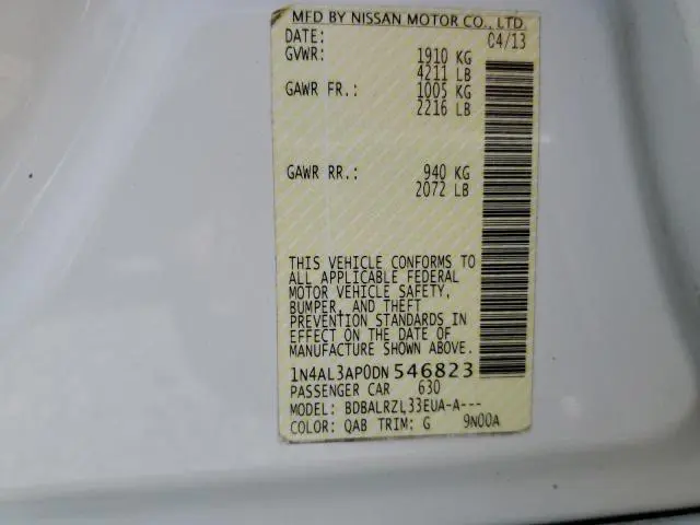 2013 NISSAN ALTIMA 2.5  
