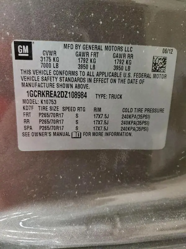 2013 CHEVROLET SILVERADO K1500 LS  