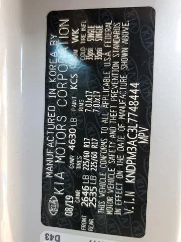 2020 KIA SPORTAGE LX  