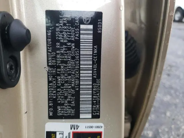 2011 TOYOTA CAMRY BASE  