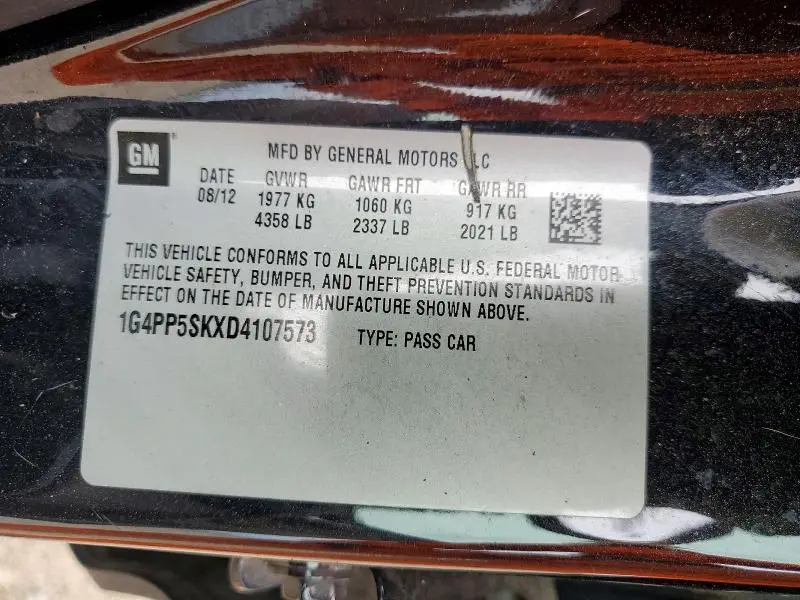 2013 BUICK VERANO   