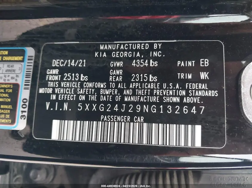 2022 KIA K5 LX