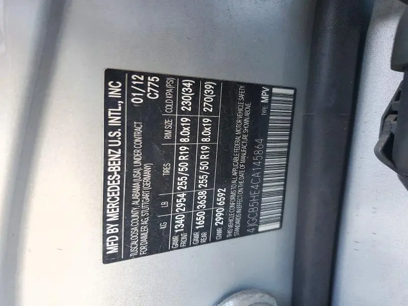2012 MERCEDES-BENZ R 350 4MATIC  