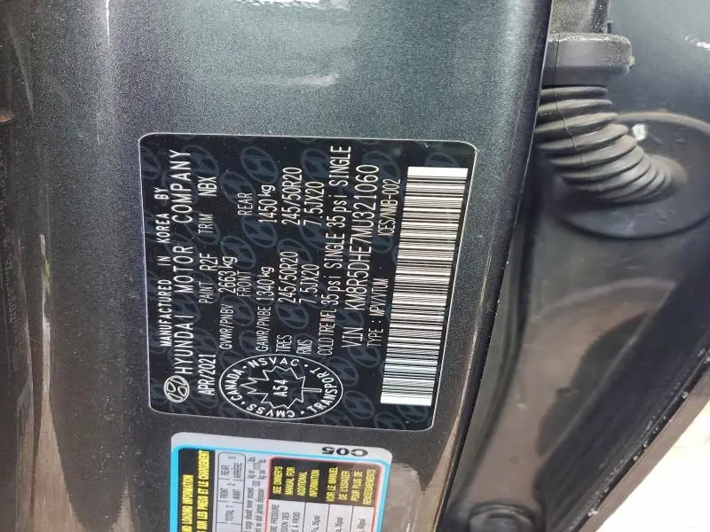 2021 HYUNDAI PALISADE LIMITED  