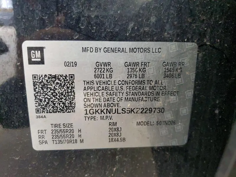 2019 GMC ACADIA SLT-1  