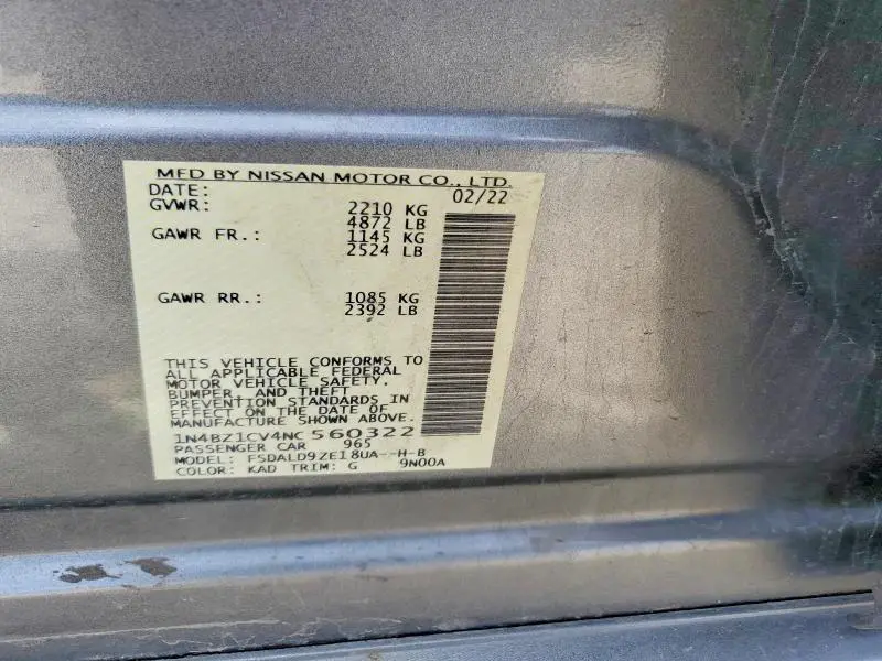 2022 NISSAN LEAF SV PLUS  