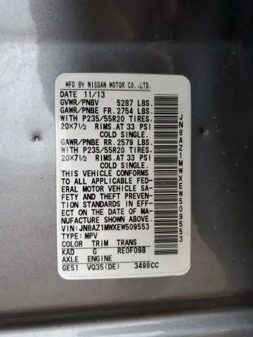 2014 NISSAN MURANO S  