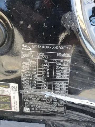 2019 JAGUAR F-PACE PREMIUM  