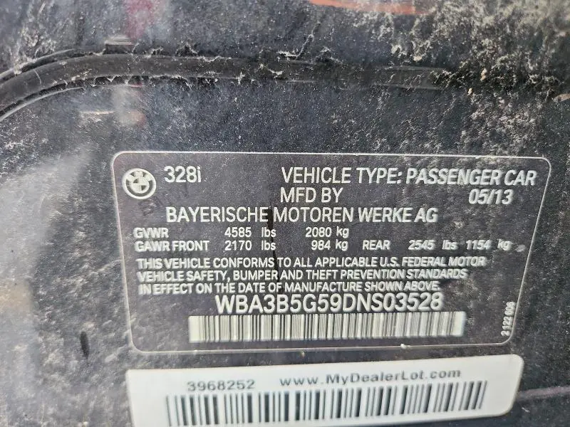 2013 BMW 328 XI SULEV  