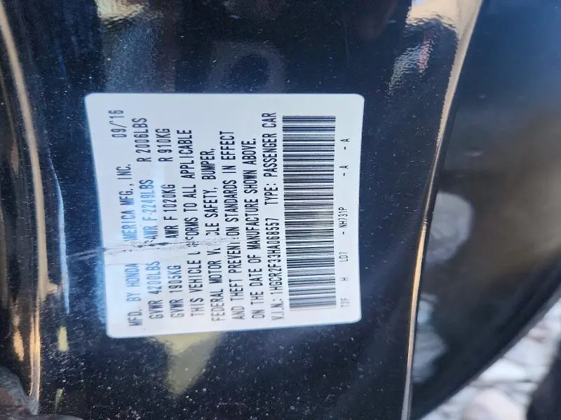 2017 HONDA ACCORD LX  