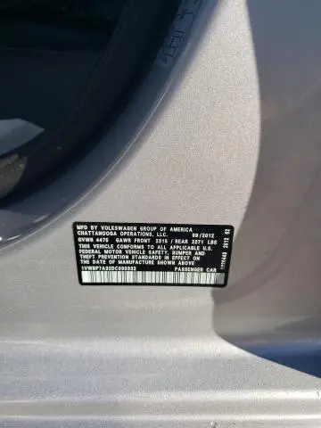 2013 VOLKSWAGEN PASSAT SE