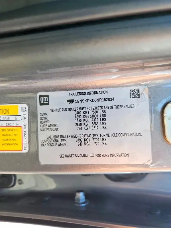 2022 CHEVROLET TAHOE K1500 Z71  