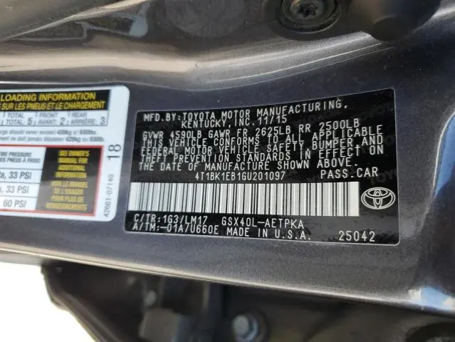 2016 TOYOTA AVALON XLE