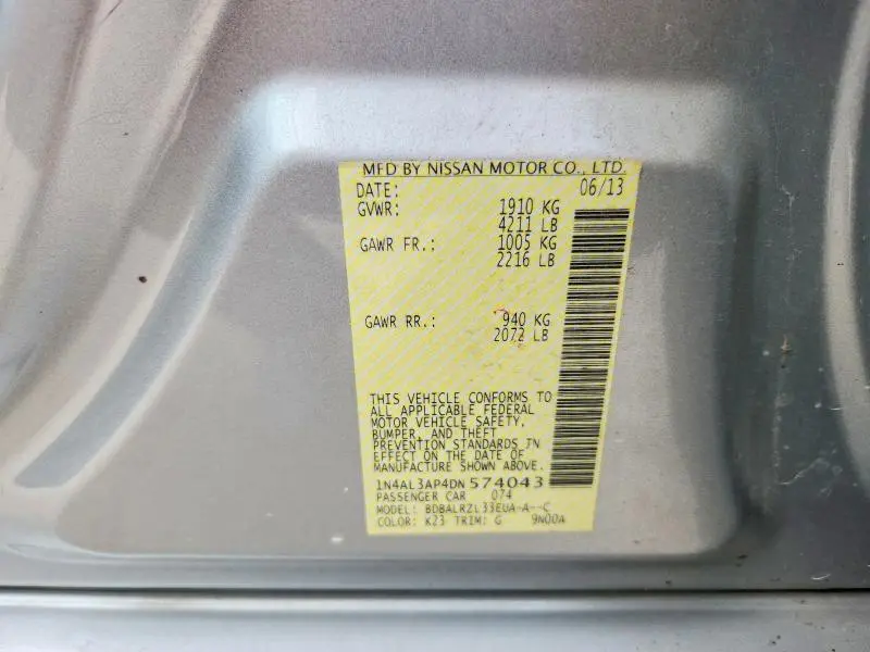 2013 NISSAN ALTIMA 2.5  