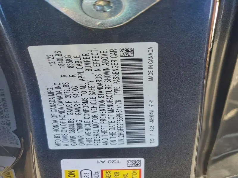 2023 HONDA CIVIC SPORT  