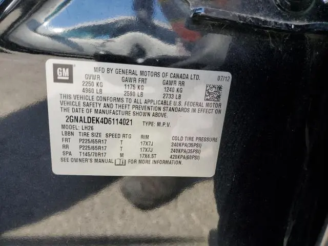 2013 CHEVROLET EQUINOX LT  